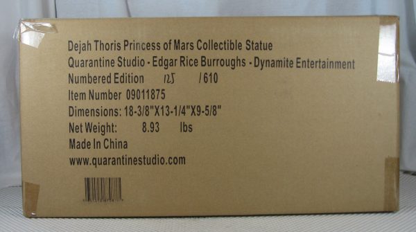 Dejah Thoris Princess of Mars 1/5 Statue 125/610 Quarantine Studio NEW SEALED - Image 5