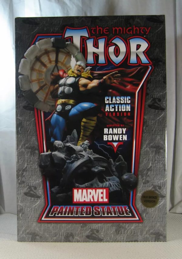 Thor Action Faux Bronze Statue 63/300 Bowen Designs Website Exclusive NEW SEALED (Copy) - Image 4