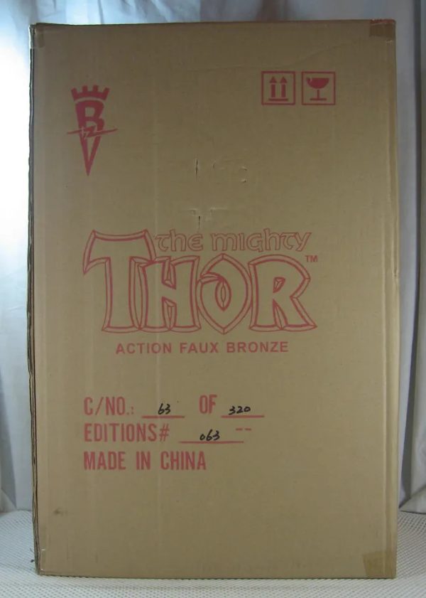 Thor Action Faux Bronze Statue 63/300 Bowen Designs Website Exclusive NEW SEALED (Copy) - Image 8