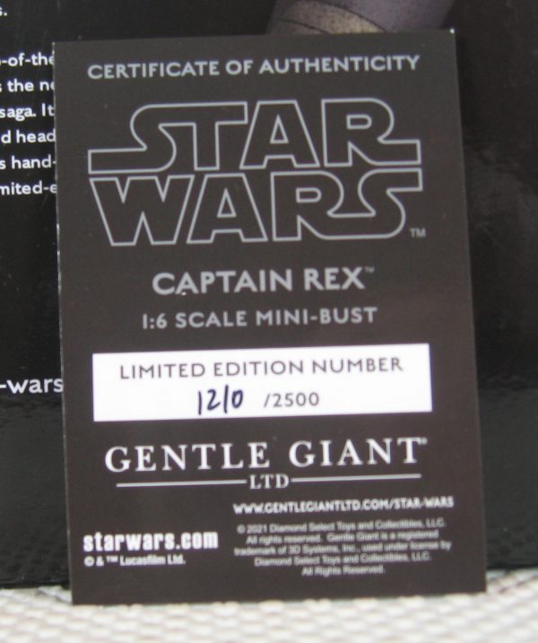Star Wars Clone Wars Commander Rex Deluxe Bust Gentle Giant Diamond Select NEW - Image 9