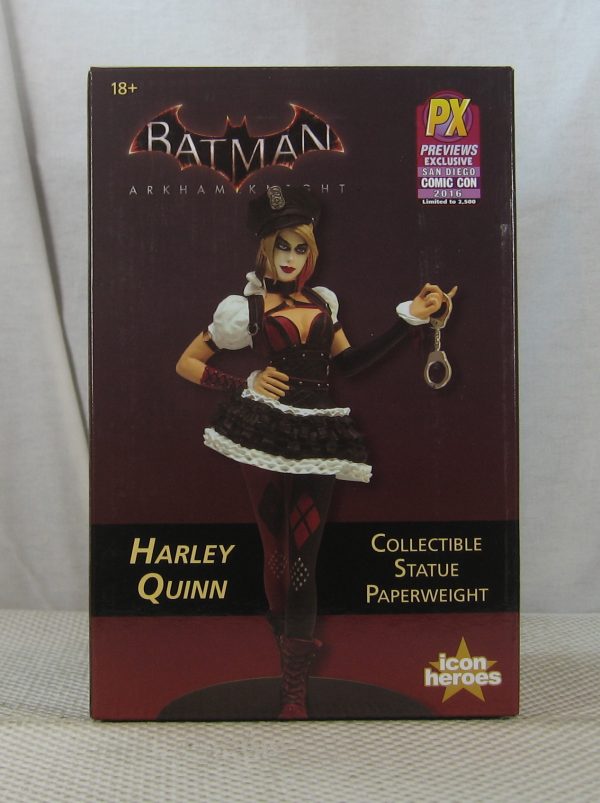 Arkham Knight Harley Quinn Statue Paperweight 2016 SDCC Icon Heroes NEW SEALED - Image 2