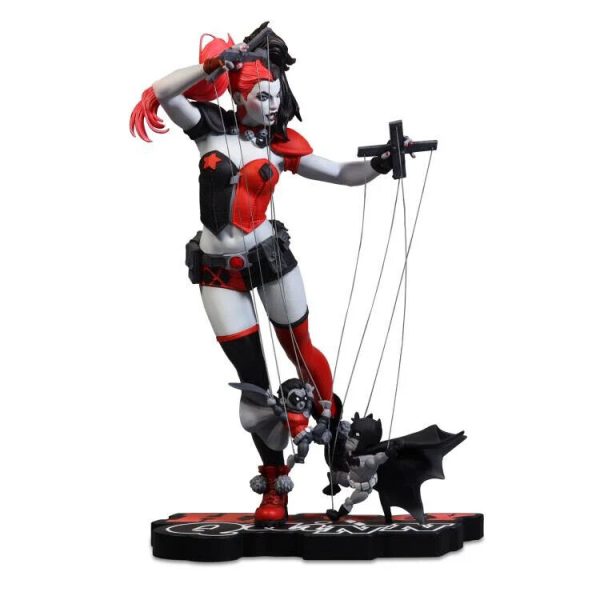 Harley Quinn Red White and Black Statue Emanuella Lupacchino NEW SEALED