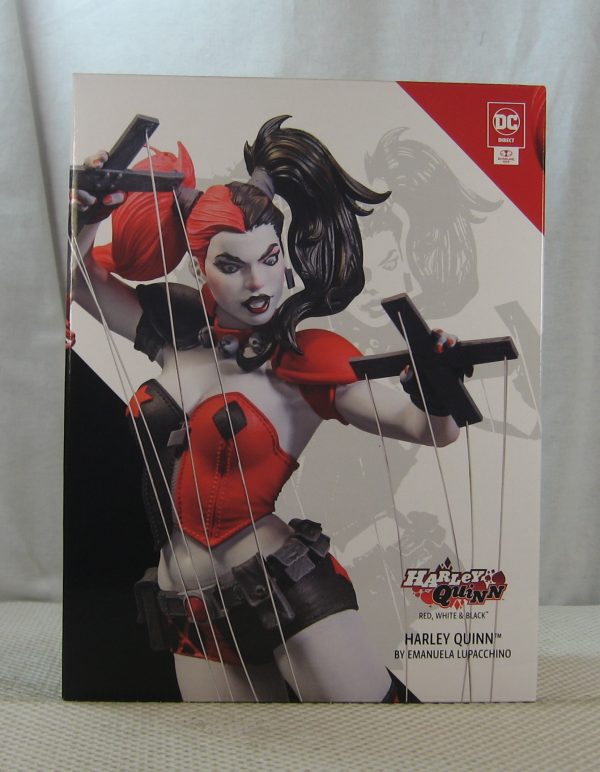 Harley Quinn Red White and Black Statue Emanuella Lupacchino NEW SEALED - Image 3
