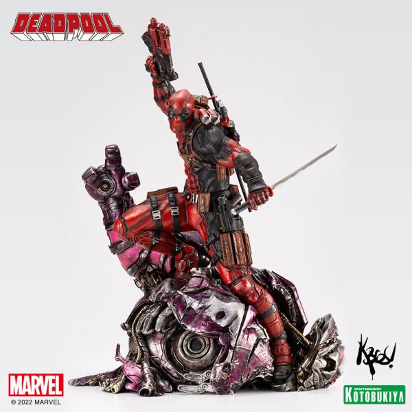 Kotobukiya Deadpool 1/6 Fine Art Statue 459/750 Signature Series NEW SEALED - Image 3