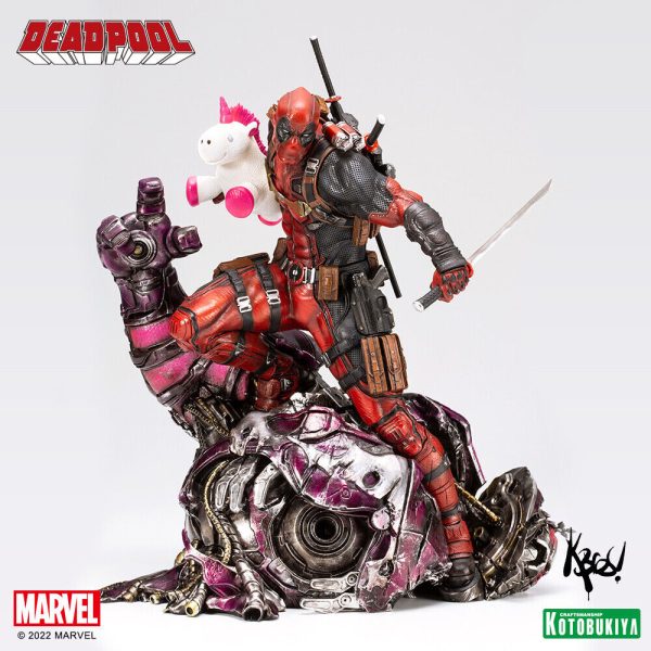 Kotobukiya Deadpool 1/6 Fine Art Statue 459/750 Signature Series NEW SEALED - Image 4