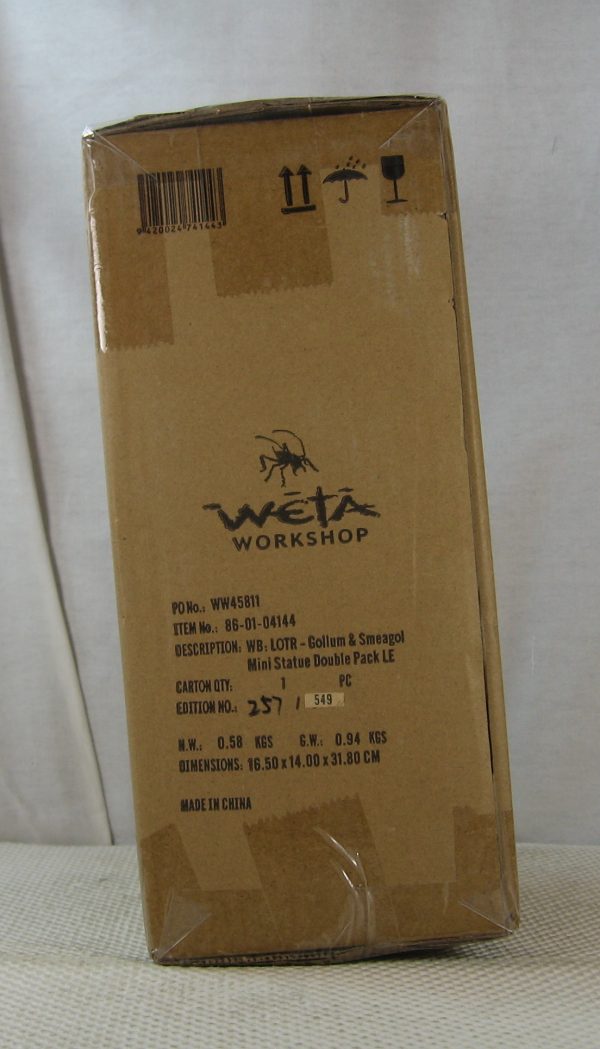 WETA Lord of the Rings Gollum and Smeagol 1/10 Mini Statue Set 257/549 SEALED - Image 7