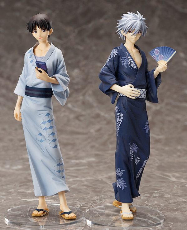 Rebuild of Evangelion Shinji Ikari & Kaworu Nagisa 1/8 Yukata Figure Set SEALED