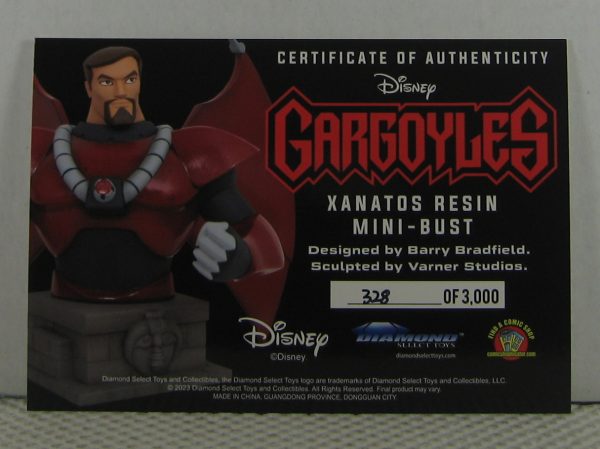 Disney Gargoyles Xanatos 1/7 Mini Bust 328/3000 Diamond Select NEW SEALED - Image 8