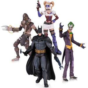 Arkham Asylum Joker Harley Quinn Batman Scarecrow 4-Pack Action Figure Set NEW