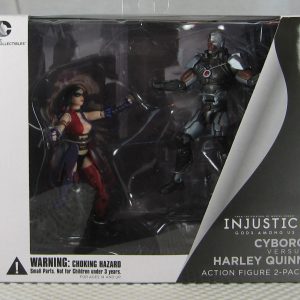 Cyborg vs Harley Quinn Figure Set Injustice Gods Among Us NEW SEALED