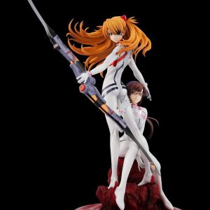 Evangelion Thrice Upon a Time Asuka Langley & Mari Makinami Figure MegaHouse NEW